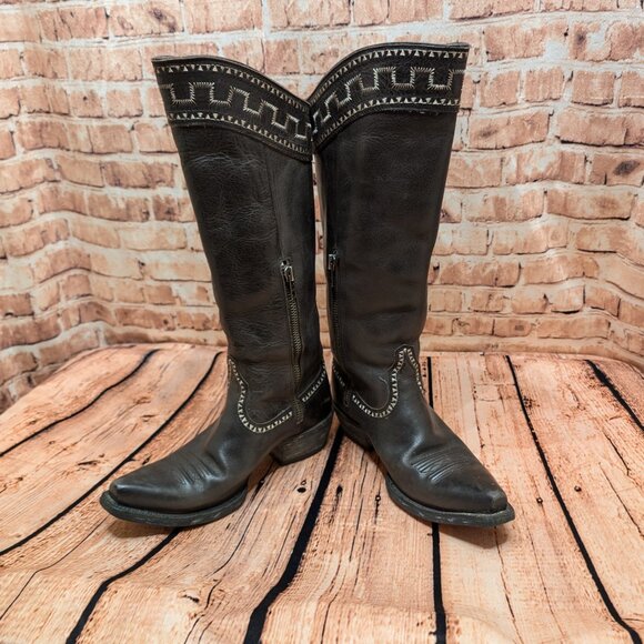 Women's Ariat SAHARA Black Western Boots Size 6.5 B - Picture 3 of 16